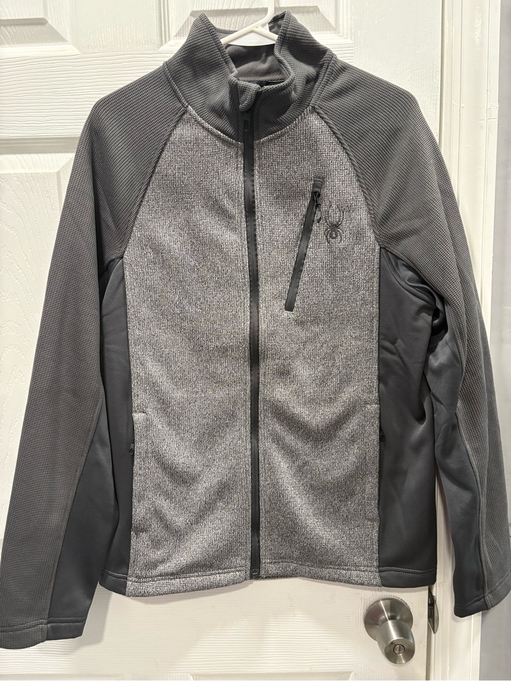 Spyder Men's Charcoal and Gray Full-Zip Performance Jacket #19
